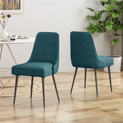 chair fabric teal metal legs|Amazon.com: Teal Dining Room Chairs.